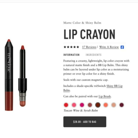 TreStique Matte lipstick and balm in Tuscan Wine - Picture 3 of 3